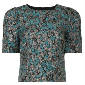 Club Monaco Metallic Brocade Top, Size 6